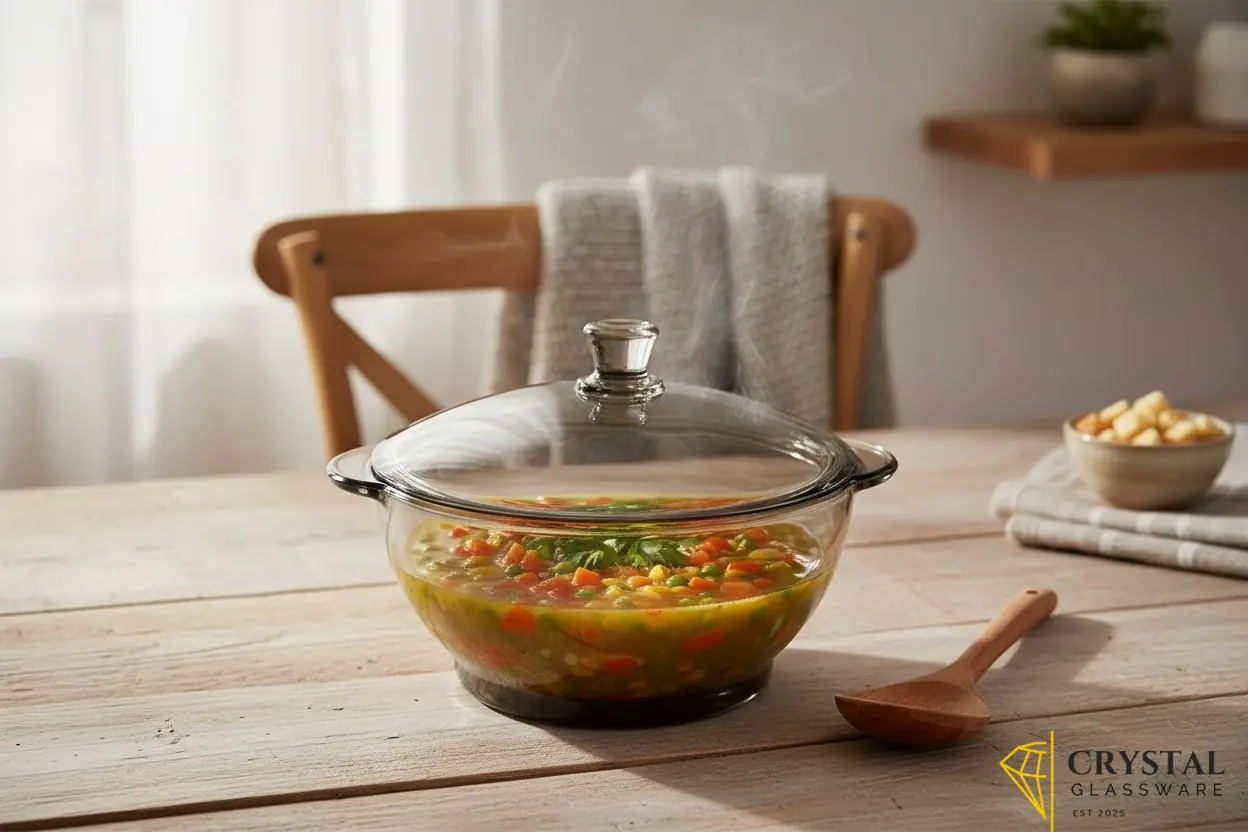 Delisoga Smoke Round Bowl with Lid